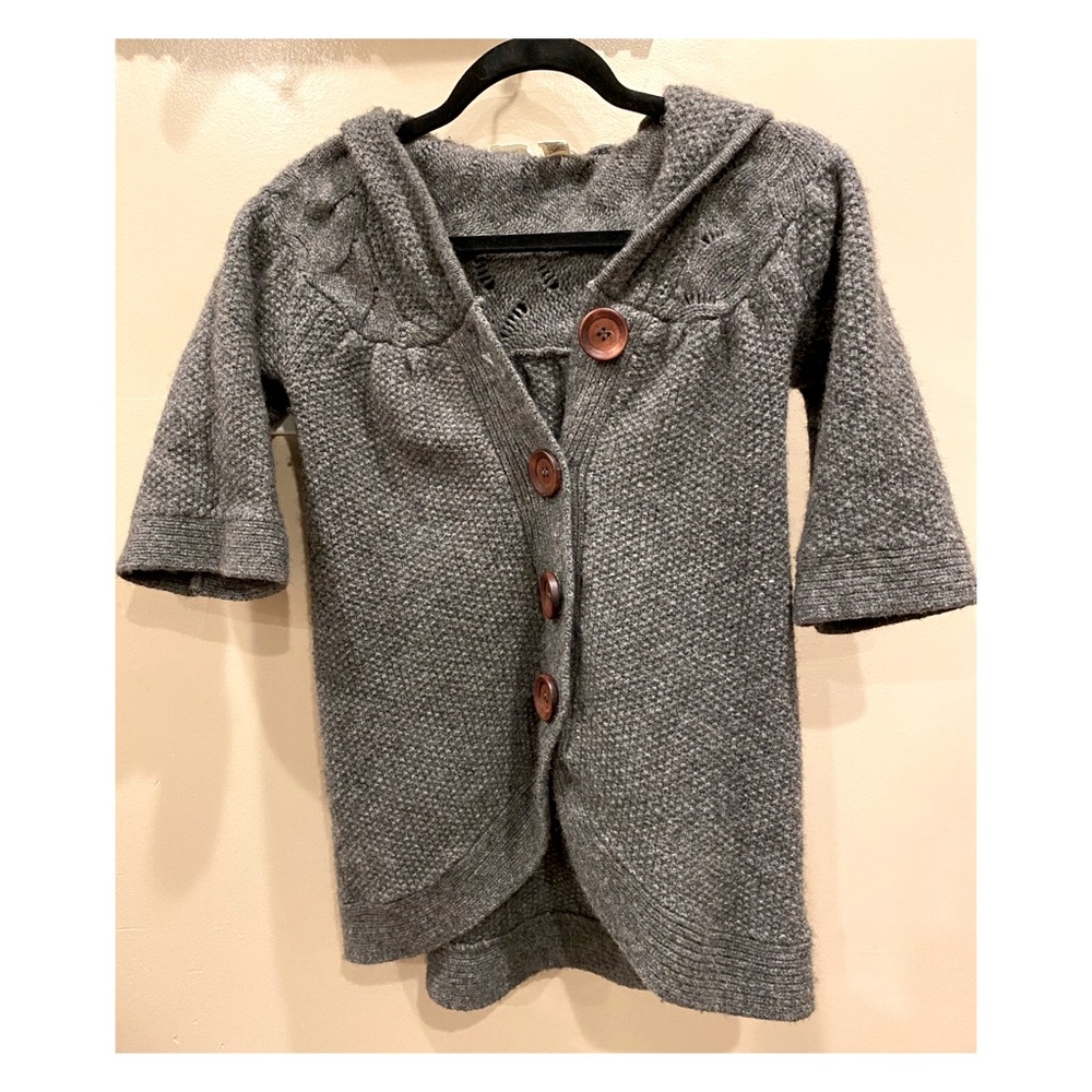 Anthropologie - SleepingOnSnow - Gray Hooded Cardi
